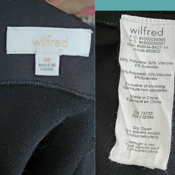 Wilfred Black Racerback Peplum Quatrain Dress - Picture 5 of 5